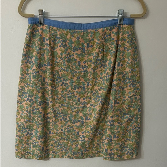 Boden Skirt Size 8 Pastel Floral Easter Preppy Feminine Midi Cotton - Picture 6 of 12